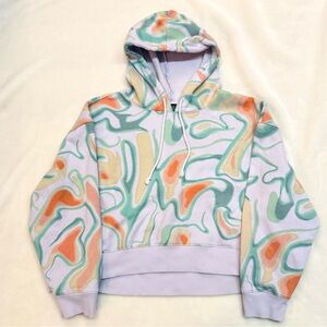 Wild Fable Colorful Abstract Women's Cropped Hoodie XXL